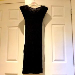 Black knit dress